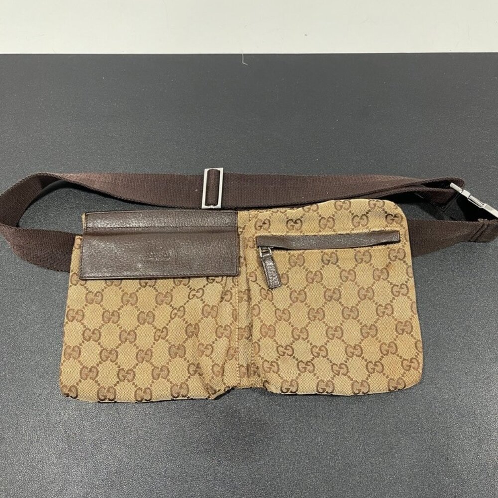 Gucci Waist Bag GG Canvas Brown (124475)